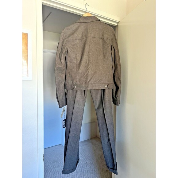 VTG Ralph Lauren Sport Wool Blazer 8 Brown Stretch New Modernist Style 31891 2V - Picture 3 of 16